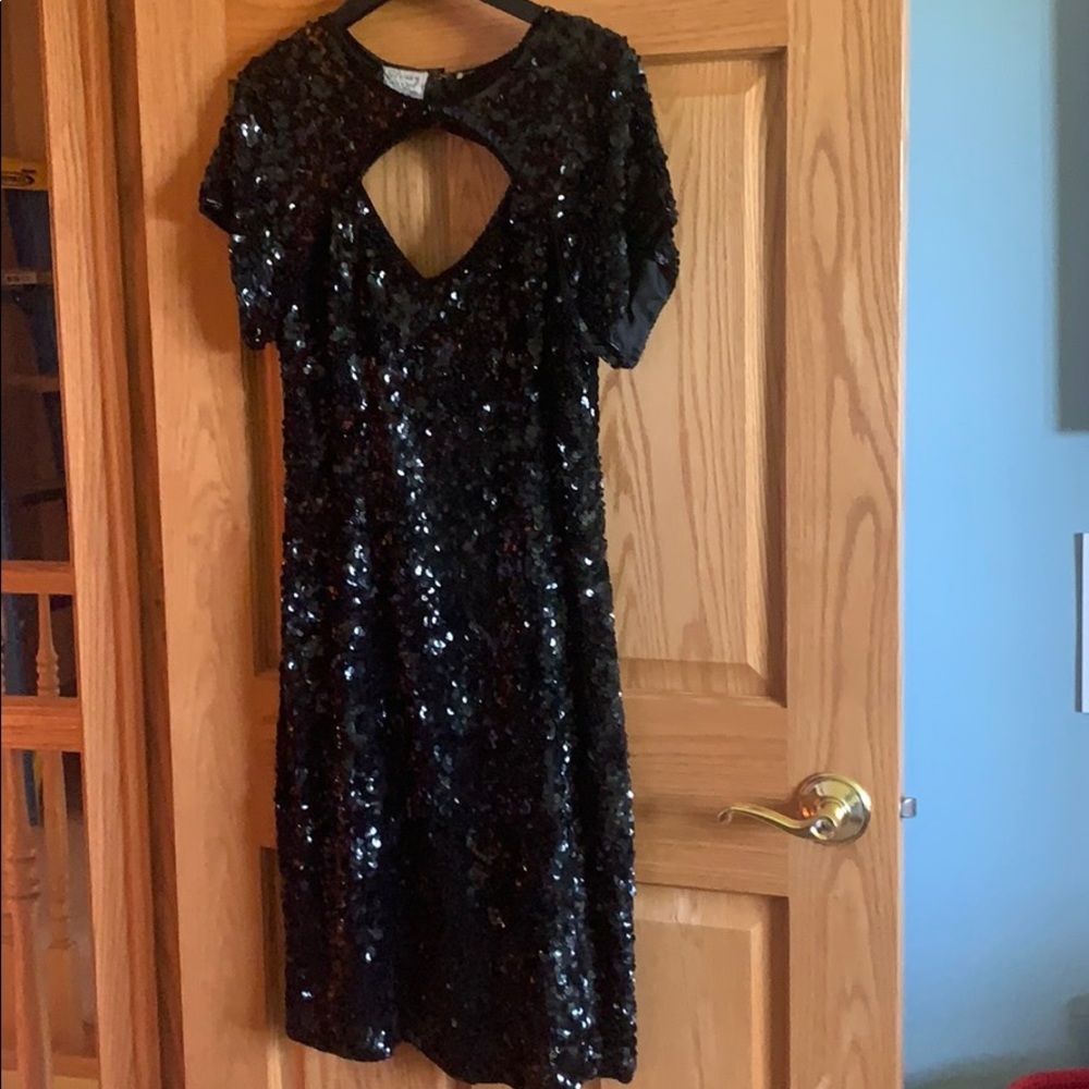 Black Sequence Dress - image 1